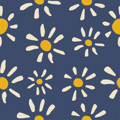 Hand drawn floral pattern design, seamless abstract floral pattern