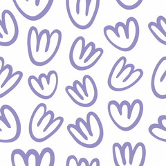 Hand drawn floral pattern design, seamless abstract floral pattern