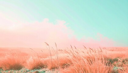 Tranquil nature landscape coastal area photography serene environment wide-angle view dreamy aesthetic