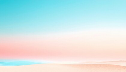 Fototapeta premium Serene sunset over tranquil beach coastal landscape natural beauty peaceful environment wide-angle view