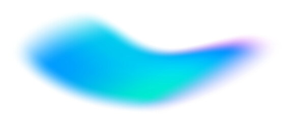 Abstract blurred irregular shape. Liquid fluid blob soft blue color gradation