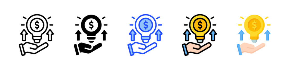 Profitable Venture Icon Collection With Multiple Styles