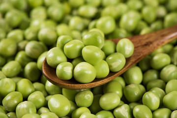 fresh green peas texture background