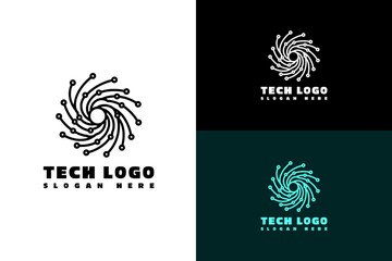 spiral galaxy made with neural lines, vector, illustration, icon, logo for fast data, data transfer, data center, cloud computing, artificial intelligence, database, tech, and more