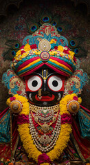 Obraz premium Ornate Jagannath Deity in Rich Attire