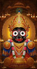 Fototapeta premium Majestic Lord Jagannath Digital Painting