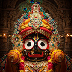 Fototapeta premium Majestic Jagannath Deity in Ornate Crown