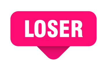 loser sticker. loser sign on transparent background