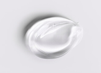 cosmetic smears cream gel texture on a light background