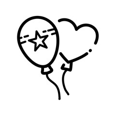 Patriotic balloons – vector icon