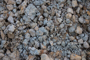 background of blue and brown clay samples from soil