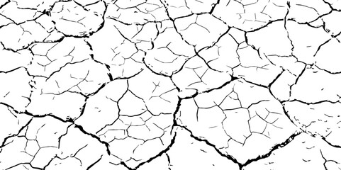 Ideal for Creating Earthquake-Related Design Effects.White, and Grey,Realistic Vector Textures of Earthquake-Damaged Land and Wall Surfaces with Cracks and Breaks in Black,
