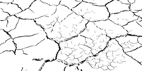 Ideal for Creating Earthquake-Related Design Effects.White, and Grey,Realistic Vector Textures of Earthquake-Damaged Land and Wall Surfaces with Cracks and Breaks in Black,
