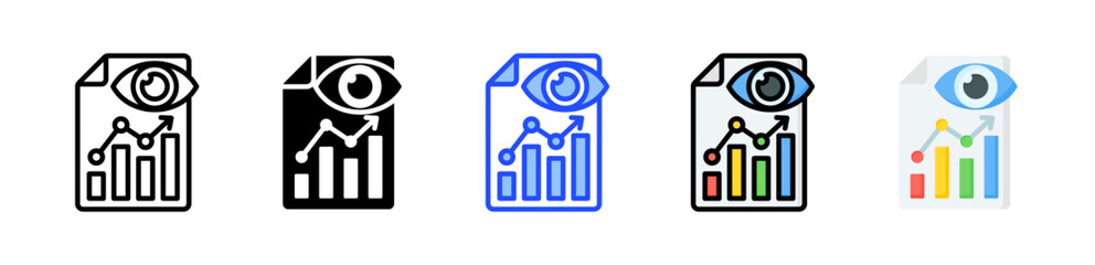 Market Watchlist Icon Collection With Multiple Styles