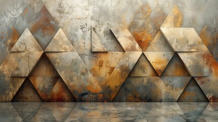 Background and Decor Modern geometric wallpaper in beige tone