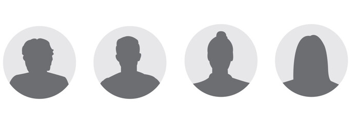 avatar icon. profile icons set. male and female avatars vector icon set illustration isolated on white background. 