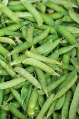 fresh green pea pods background