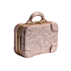 travel organizer shaped like glitter fold, isolated on white background