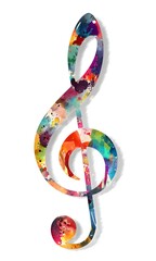 Colorful notes, music