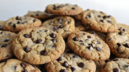 Pile Of Chocolate Chip Cookies