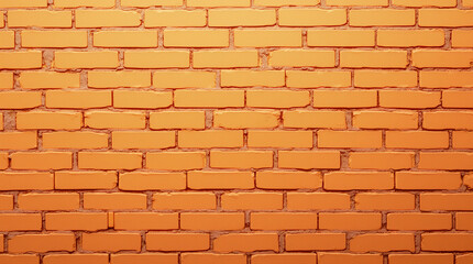 Fototapeta premium Close-up of Rustic Orange Brickwork with Mortar Lines.