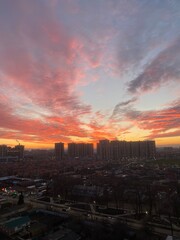 Obraz premium sunset over the city