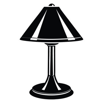 recommend clip art: Black desk lamp isolated on white street lamps collection Old street lamp black silhouette