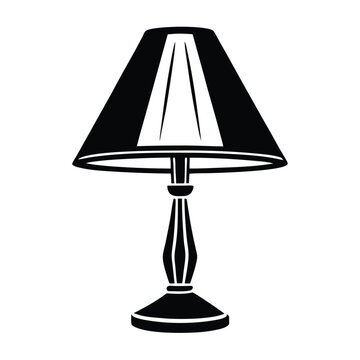 recommend clip art: Black desk lamp isolated on white street lamps collection Old street lamp black silhouette