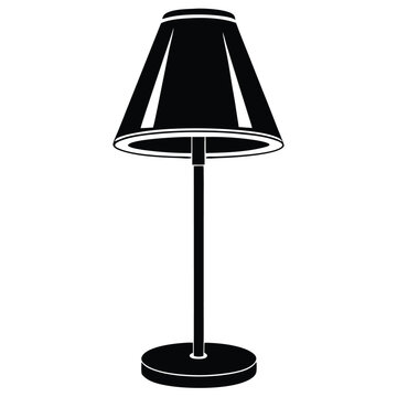 recommend clip art: Black desk lamp isolated on white street lamps collection Old street lamp black silhouette