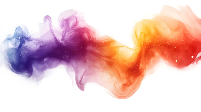 A multicolored light leak effect on transparent background, graphic resource for photography overlays, video transitions and adding vintage or abstract aesthetics, high quality and crystal clear