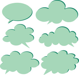 set of comic speech bubbles