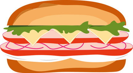sandwich with cheese and sausage