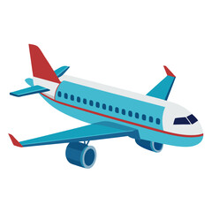 passenger aeroplane  vector image on the white background