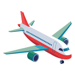 passenger aeroplane  vector image on the white background