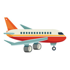passenger aeroplane  vector image on the white background