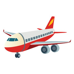 passenger aeroplane  vector image on the white background
