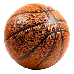 Professional basketball on transparent background, professional sports shot for athletic events and competitive games