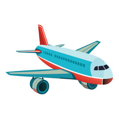 passenger aeroplane  vector image on the white background