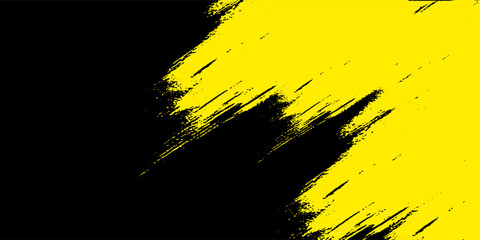 Abstract Black and Yellow Dirty Grunge Background with Halftone Effect. Sports Background with black yellow Brush