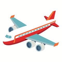 passenger aeroplane  vector image on the white background