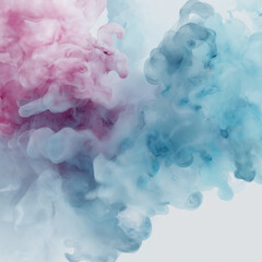 Fototapeta premium A vibrant blue and pink smoke, creating a dynamic and energetic atmosphere