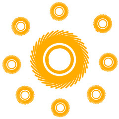 Abstract sun background, Radiant Spiral Sunburst