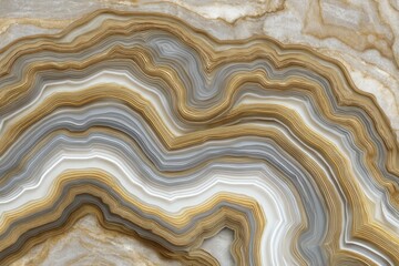 Abstract stone pattern, flowing veins of beige, gray, and gold.  Detailed, textured surface