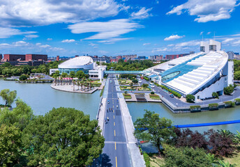 Aerial view of Zijingang Campus of Zhejiang University, China