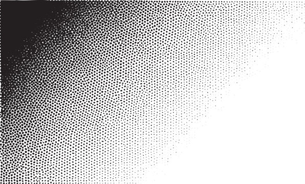 A gradual transition from black to white creates a dynamic halftone effect.