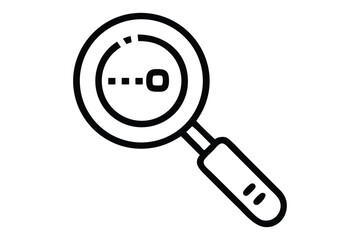 vector magnifying glass line art design