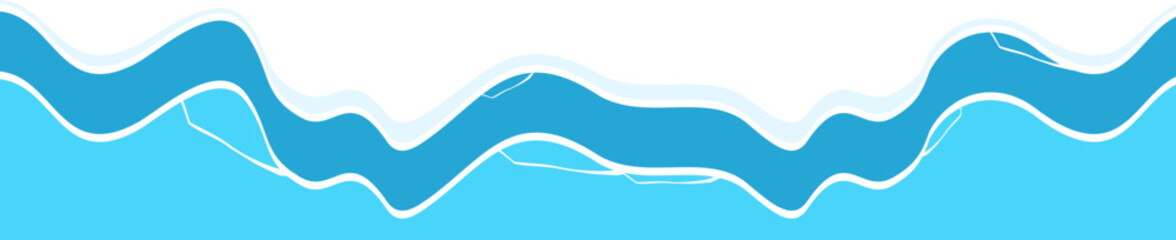 Wave Water Corner Border