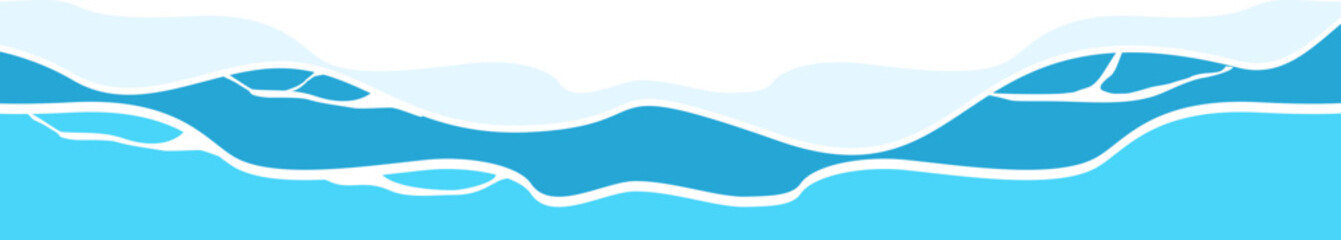 Wave Water Corner Border