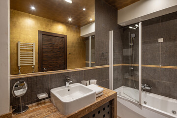 Interior of a luxury hotel bathroom