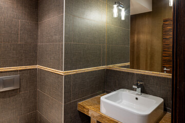 Interior of a luxury hotel bathroom